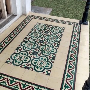 Mosaico calcáreo de colores